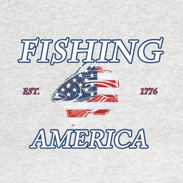 Fishing American Bass by Hook Ink